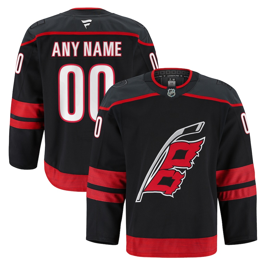 Men's Carolina Hurricanes Fanatics Black Home Authentic Pro Custom Jersey