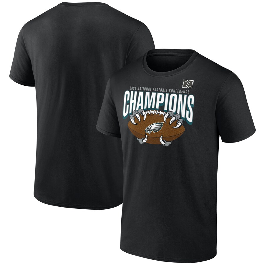 Men's Philadelphia Eagles  Fanatics Black 2024 NFC Champions Hometown Not Done T-Shirt