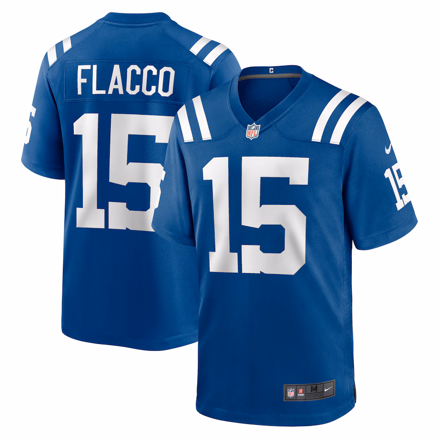 Men's Indianapolis Colts Joe Flacco Nike  Royal Game Jersey