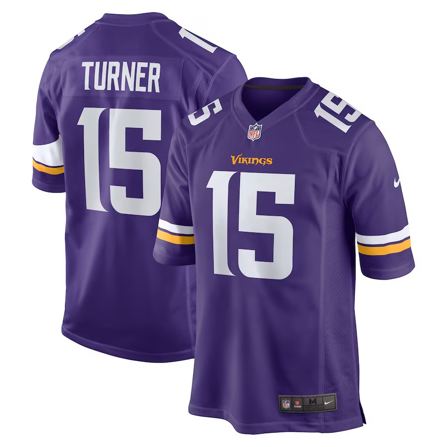 Men's Minnesota Vikings Dallas Turner Nike Purple Player Game Jersey