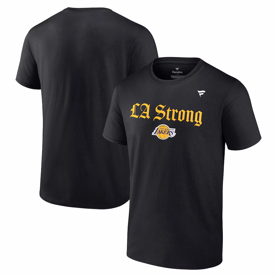 Unisex Los Angeles Lakers Fanatics Black LA Strong T-Shirt