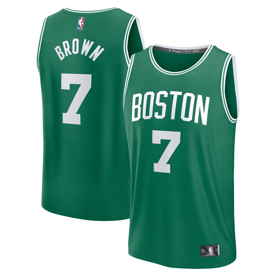 Men's Boston Celtics Jaylen Brown Fanatics Kelly Green Fast Break Replica Player Jersey - Icon Edition