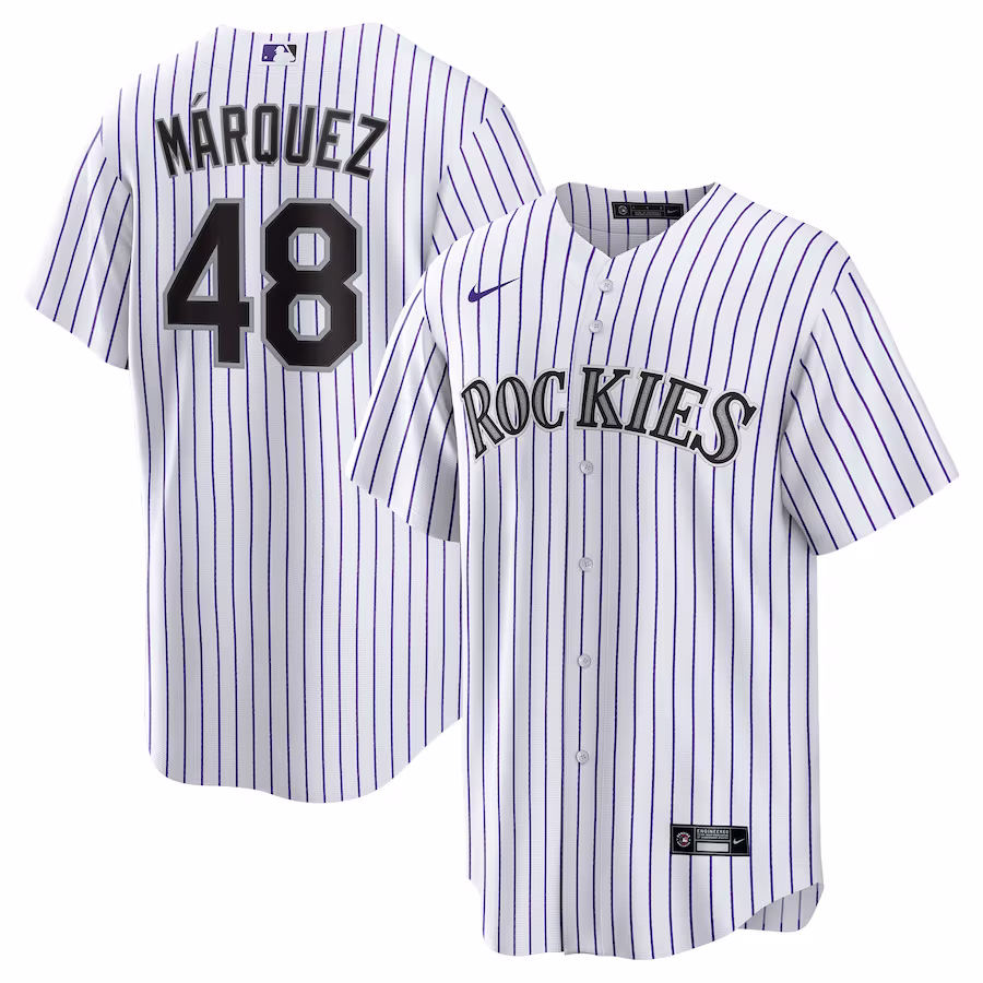 Men's Colorado Rockies Germán Márquez Nike White Home  Replica Player Jersey