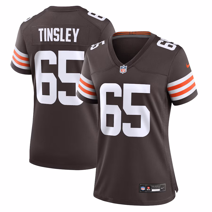 Women's Cleveland Browns Dartanyan Tinsley Nike Brown Team Game Jersey