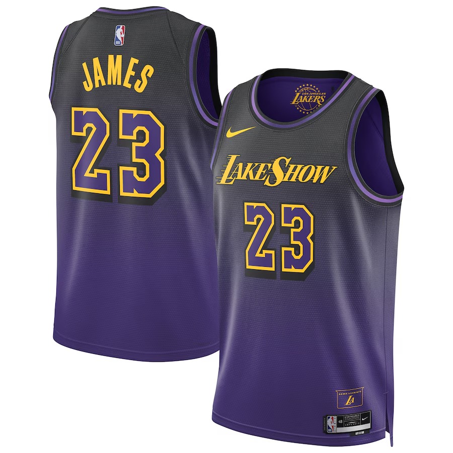 Unisex Los Angeles Lakers LeBron James Nike Purple 2024/25 Swingman Player Jersey - City Edition