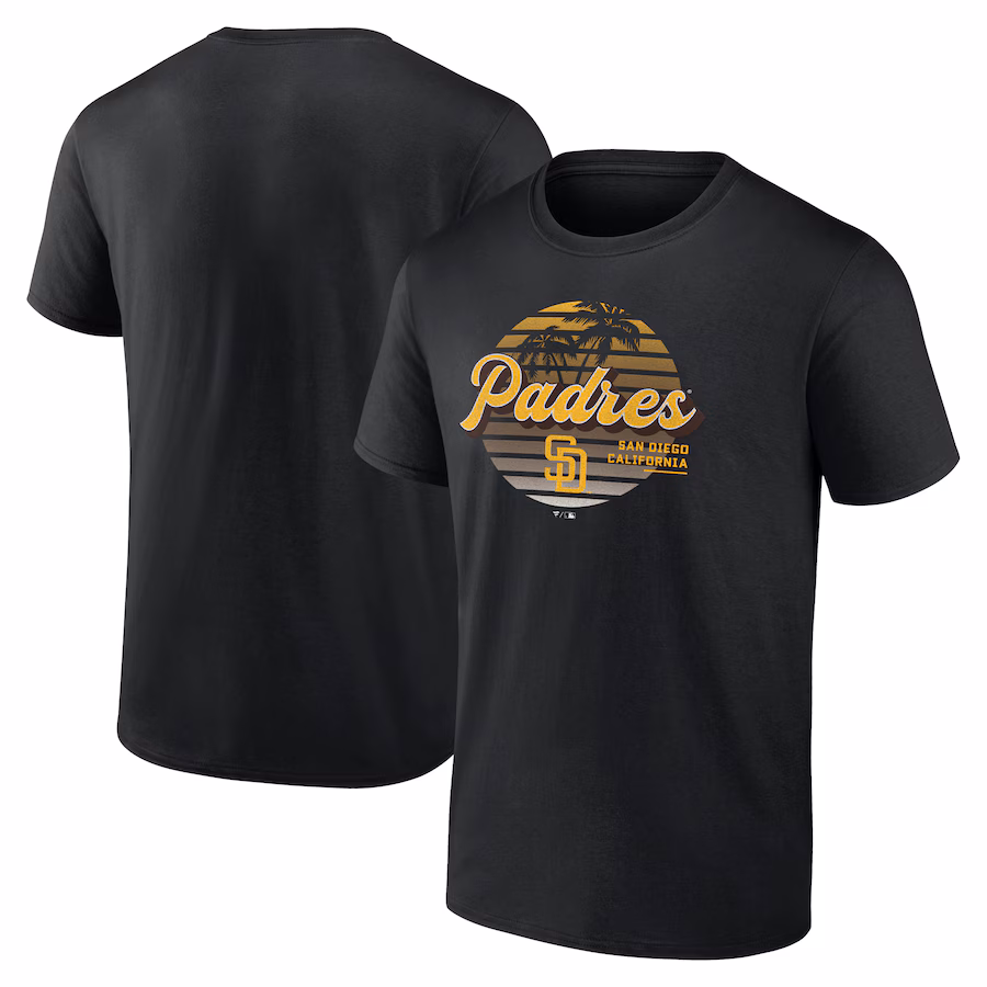 Men's San Diego Padres Black Palm Trees T-Shirt