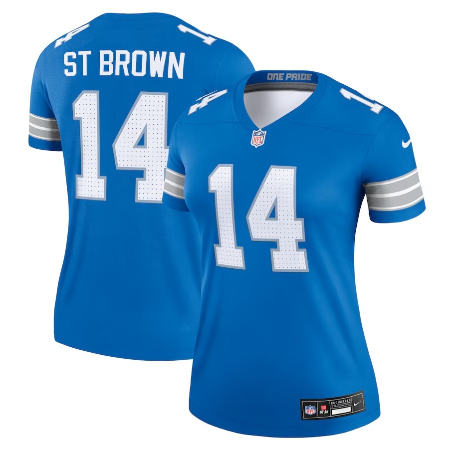 Women's Detroit Lions Amon-Ra St. Brown Nike Blue Legend Player Performance Top