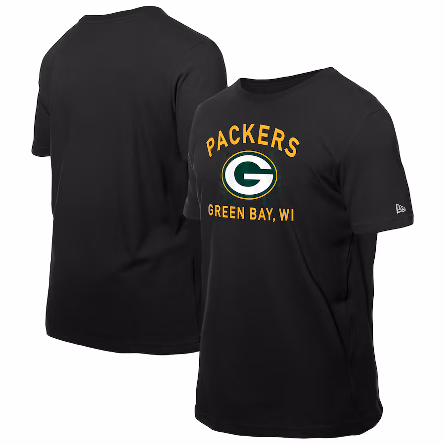 Men's Green Bay Packers New Era Black 2025 NFL Draft T-Shirt