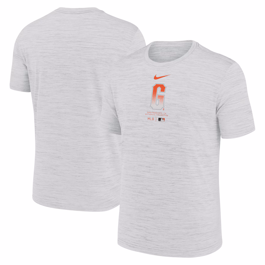 Men's San Francisco Giants Nike White City Connect Authentic Collection Practice Velocity Performance T-Shirt