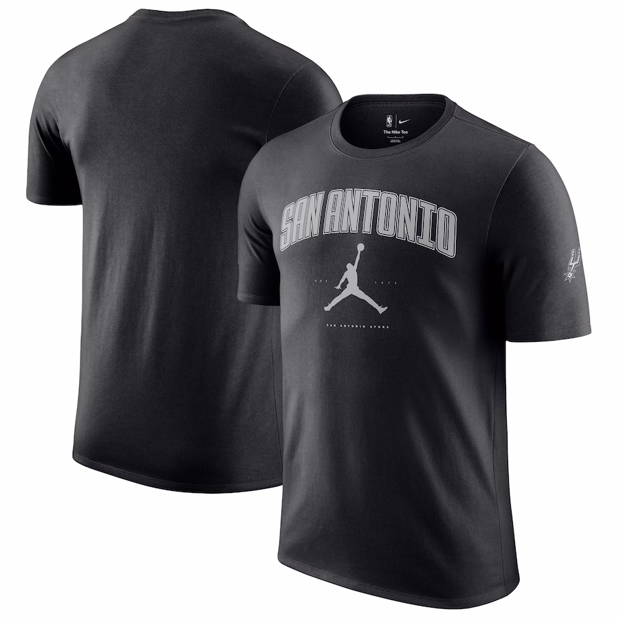 Unisex San Antonio Spurs Jordan Brand Black Essential Cities T-Shirt