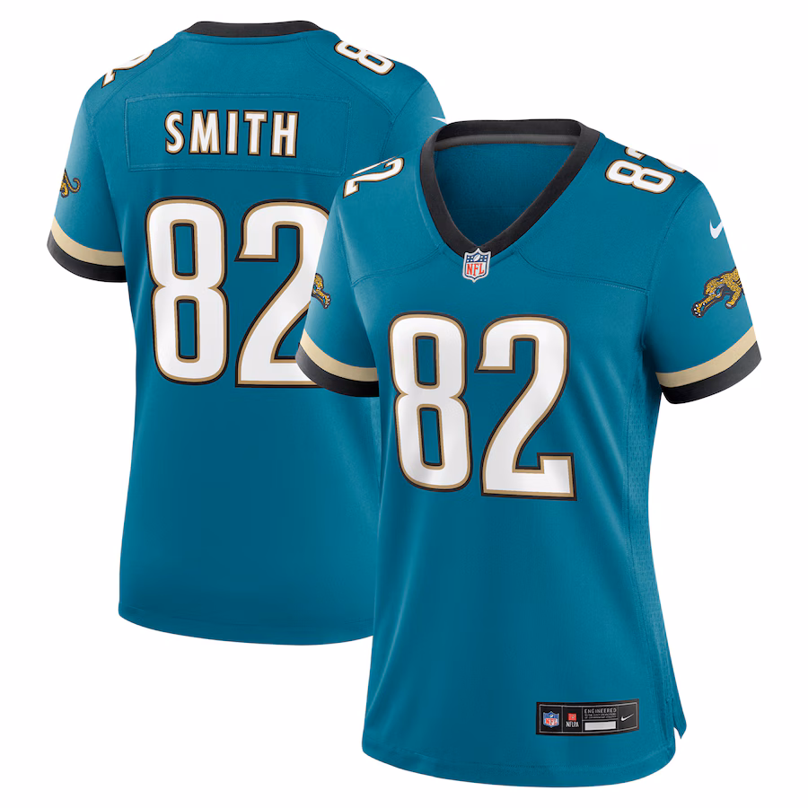 Women's Jacksonville Jaguars Jimmy Smith Nike Teal Prowler Throwback Retired Player Game Jersey