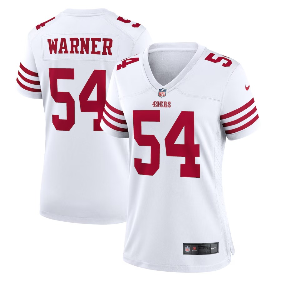 Women's San Francisco 49ers Fred Warner Nike White Player Jersey