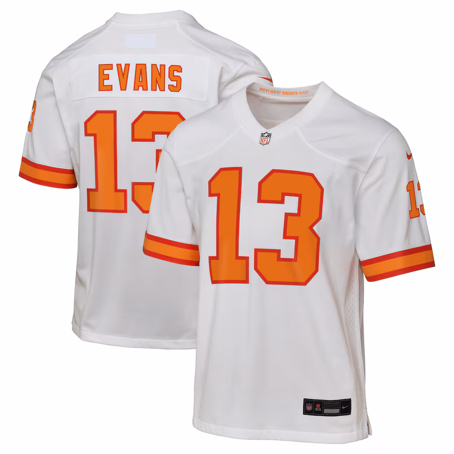 Youth '76 Tampa Bay Buccaneers Mike Evans White Game Jersey