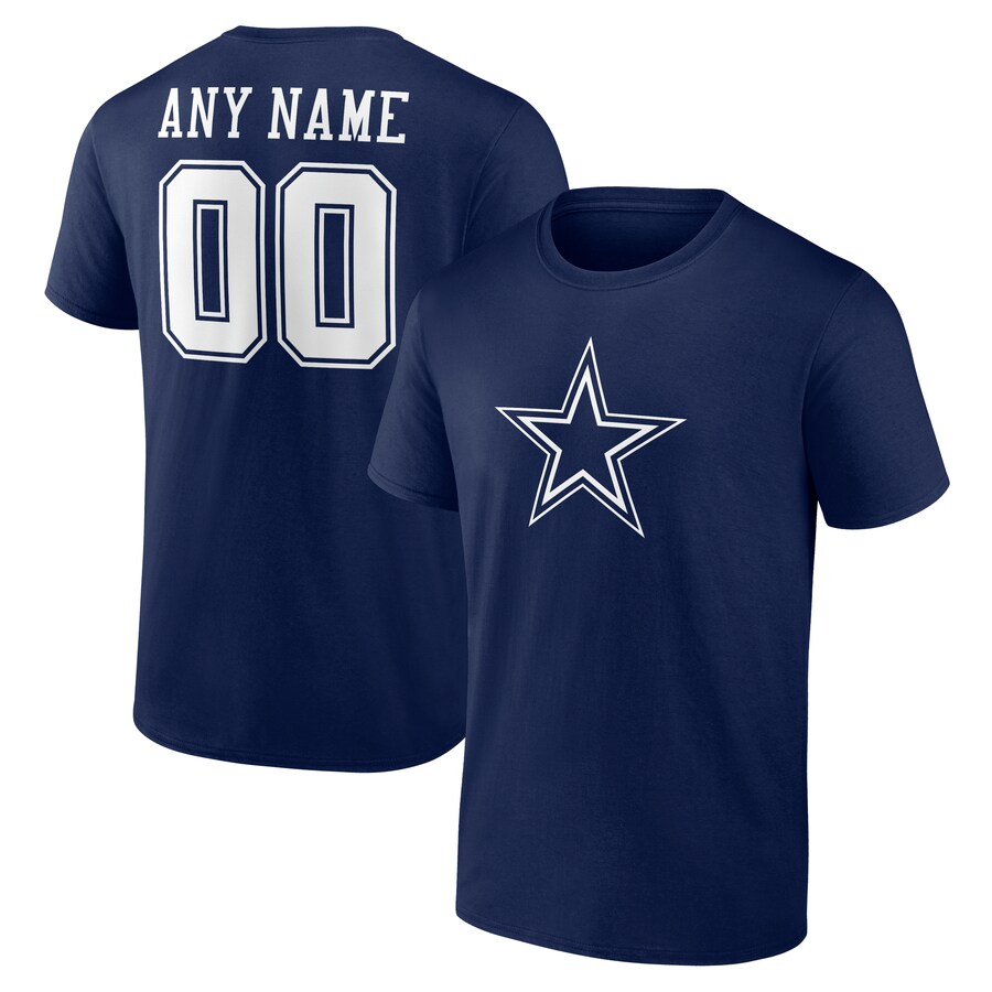 Men's Dallas Cowboys  Navy Team Authentic Custom T-Shirt