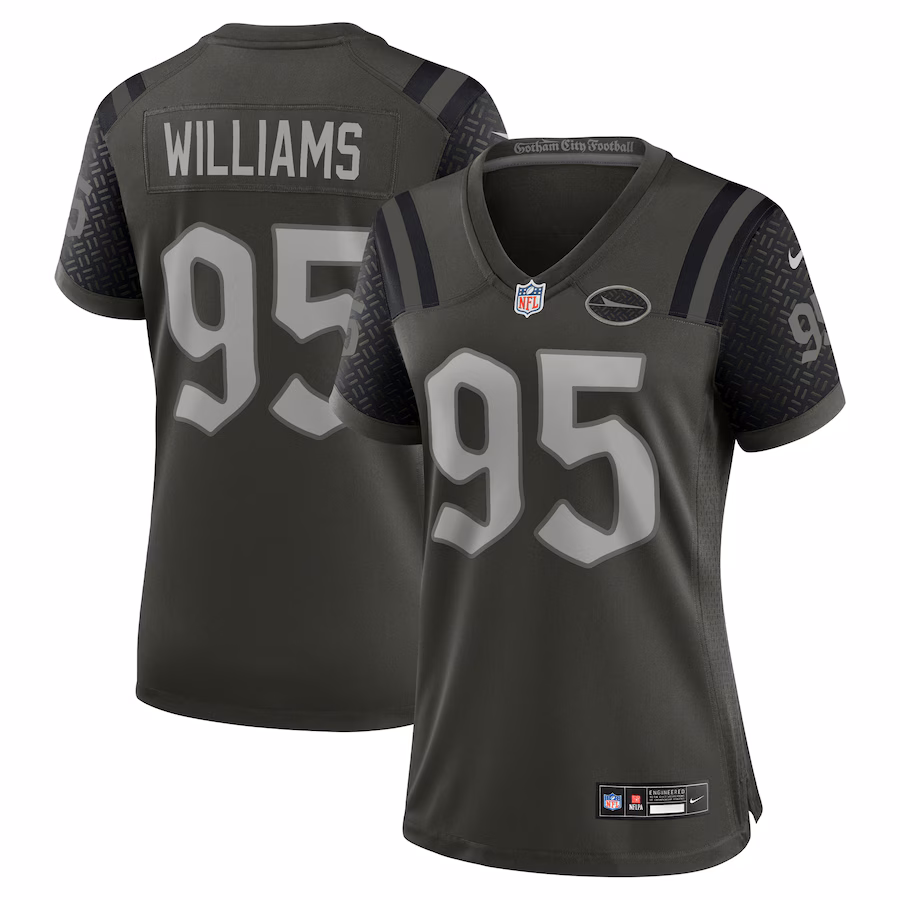 Women's New York Jets Quinnen Williams Nike Gotham Green 2025 Rivalries Collection Game Jersey