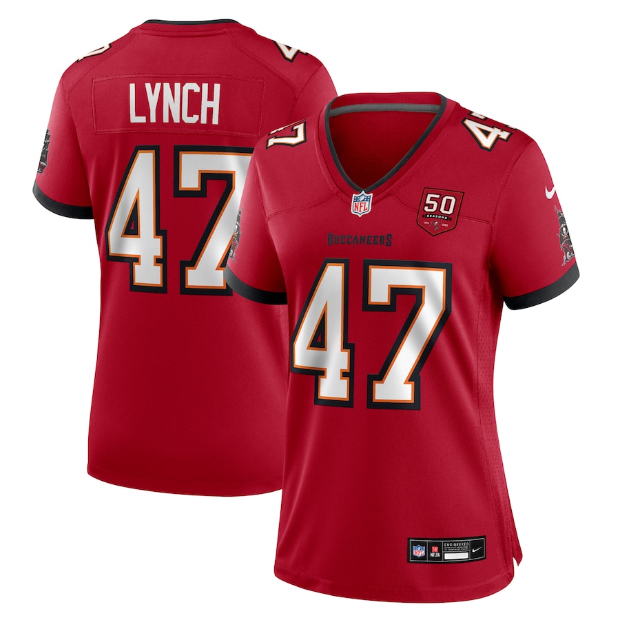 Women's Tampa Bay Buccaneers John Lynch Nike Red 50th Anniversary Game Jersey