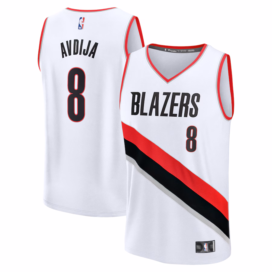 Men's Portland Trail Blazers Deni Avdija Fanatics White Fast Break Replica Player Jersey - Association Edition