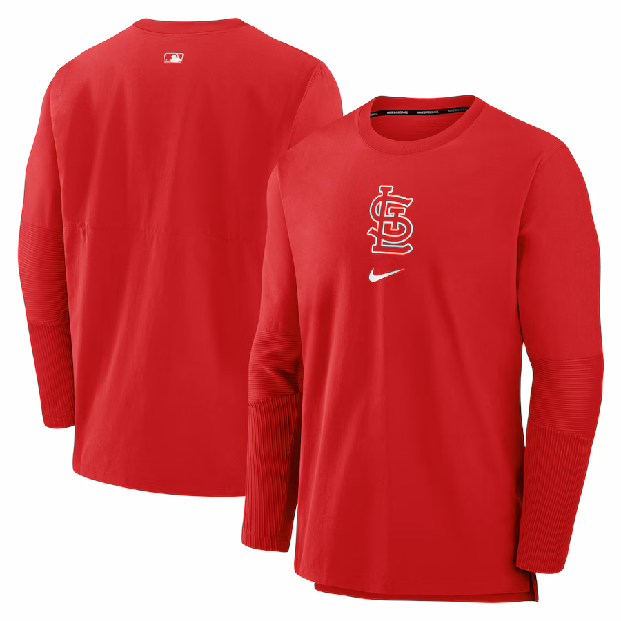 Men's St. Louis Cardinals Nike Red Authentic Collection Player Performance Pullover Sweatshirt
