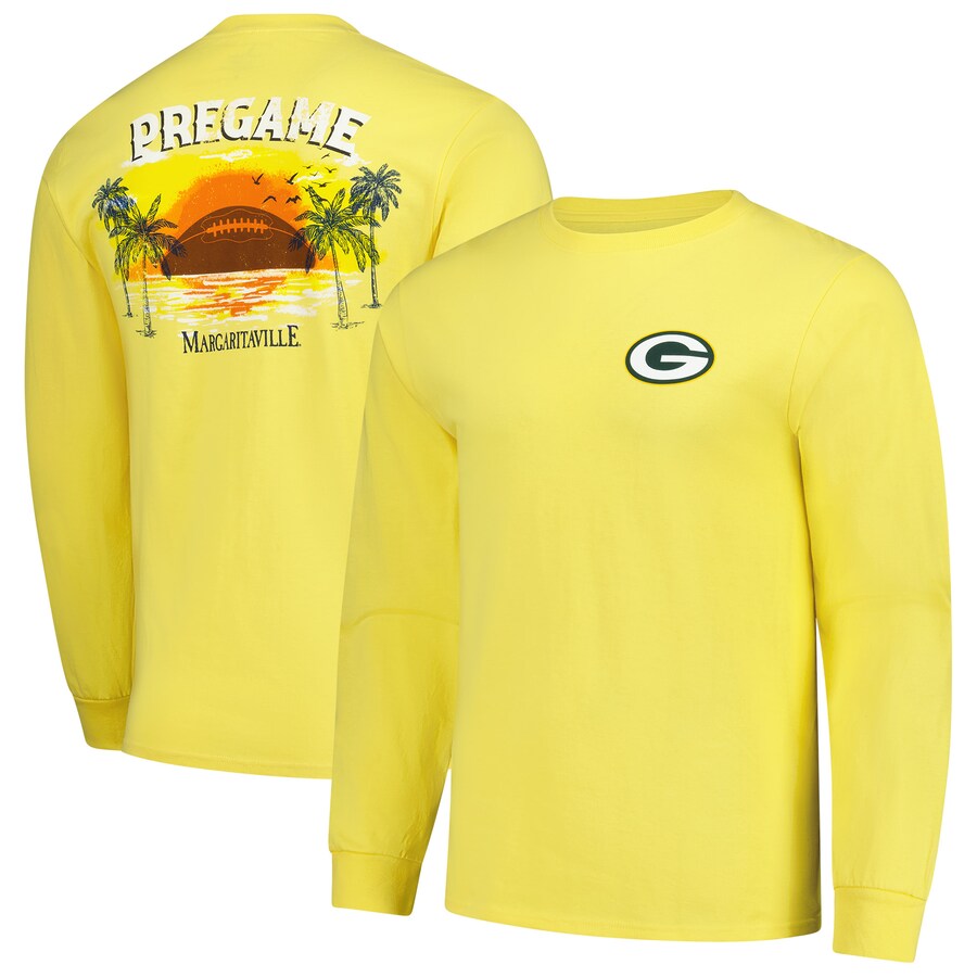 Men's Green Bay Packers  Margaritaville Gold Pregame Long Sleeve T-Shirt