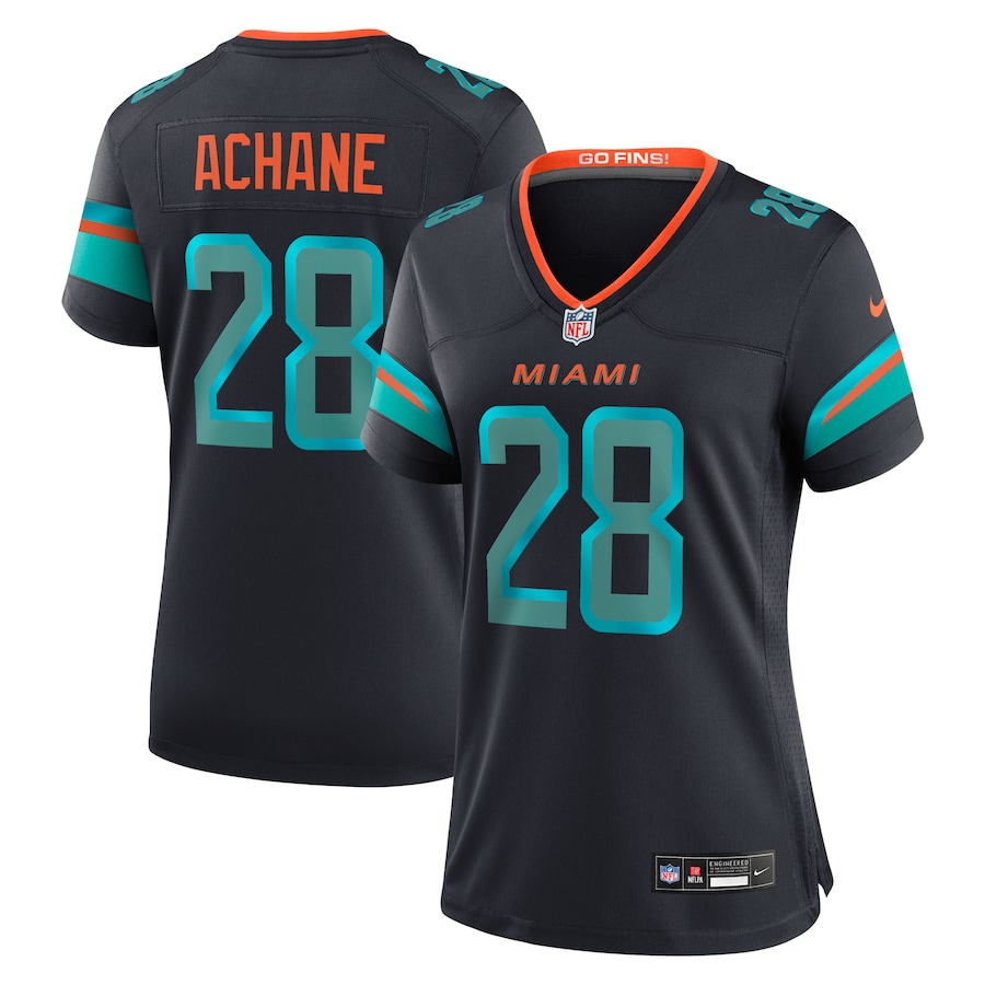 Women's Miami Dolphins De’Von Achane Nike Pitch Blue 2025 Rivalries Collection Game Jersey