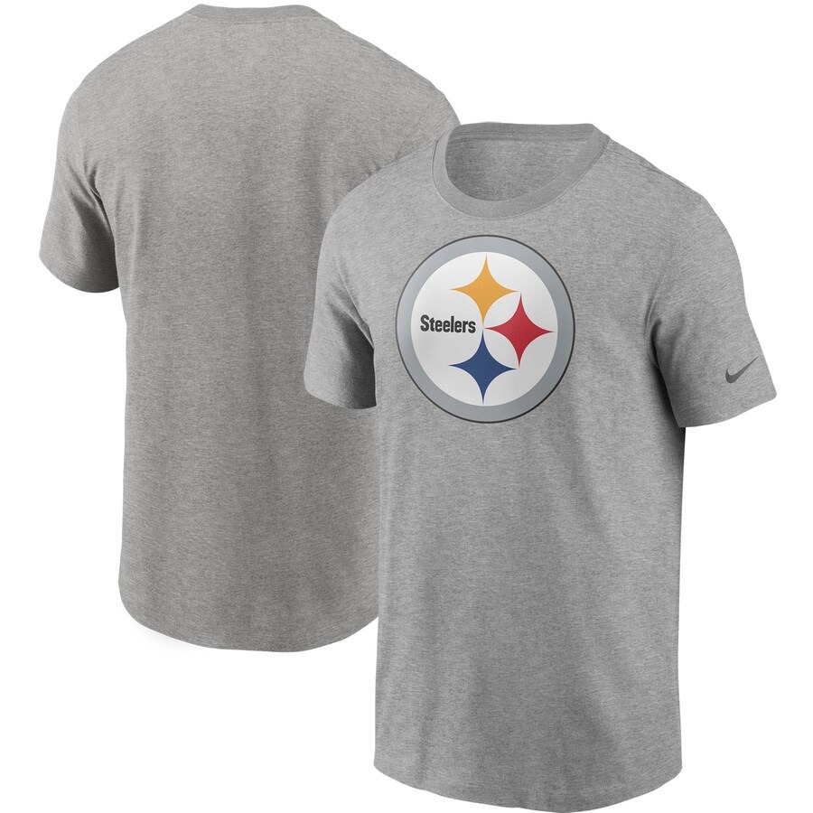 Men's Pittsburgh Steelers Nike Heathered Gray Primary Logo T-Shirt