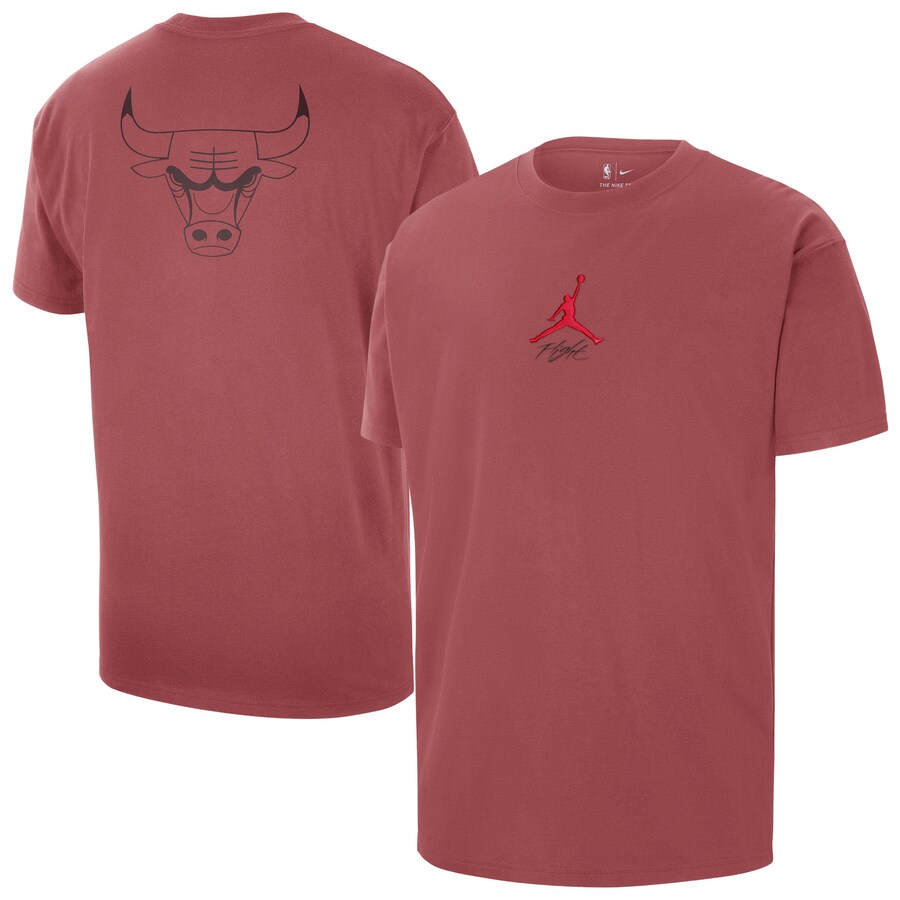 Men's Chicago Bulls Jordan Brand Red Statement Edition Jumpman Flight Heavyweight T-Shirt