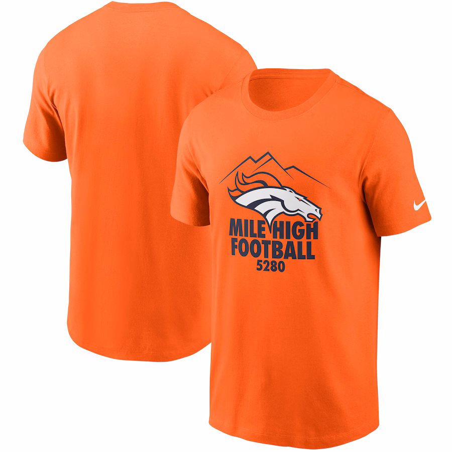 Men's Denver Broncos Nike Orange Hometown Collection 5,280 T-Shirt