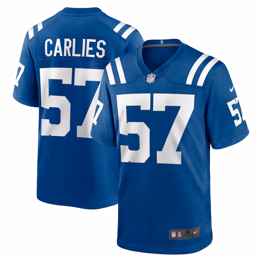 Men's Indianapolis Colts Jaylon Carlies Nike  Royal Game Jersey