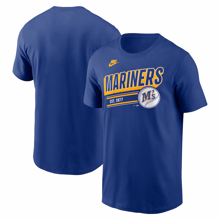 Men's Seattle Mariners Nike Royal Cooperstown Collection Retro T-Shirt