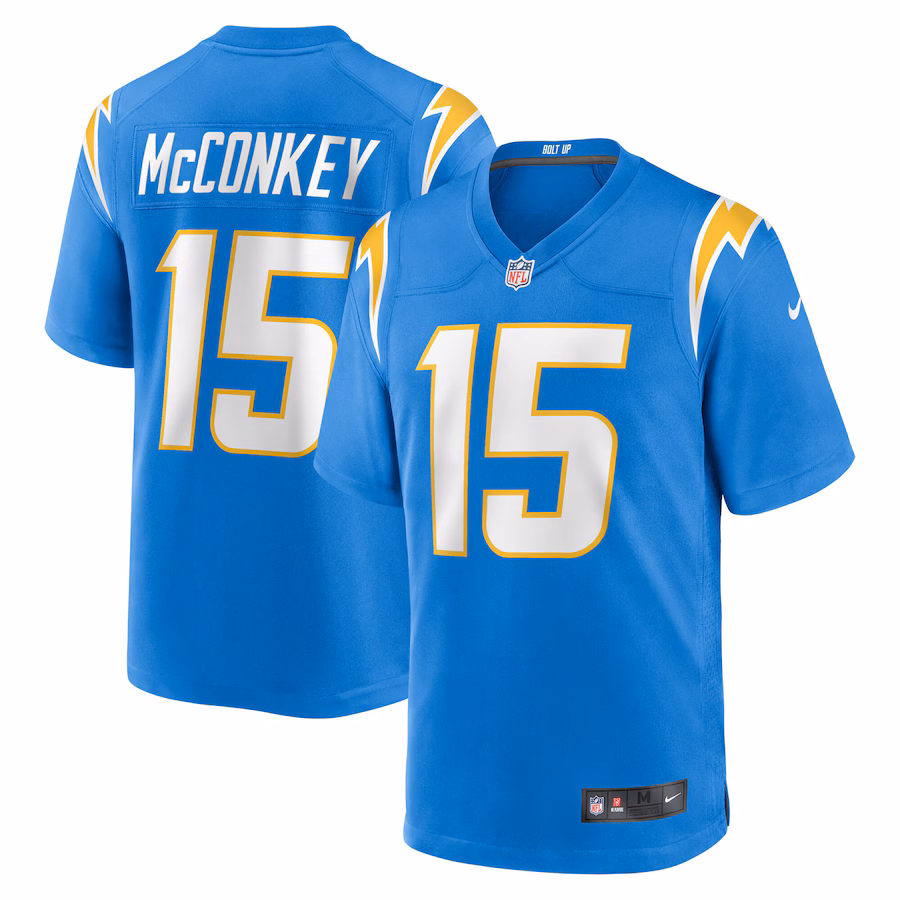 Youth Los Angeles Chargers Ladd McConkey Nike Powder Blue Game Jersey
