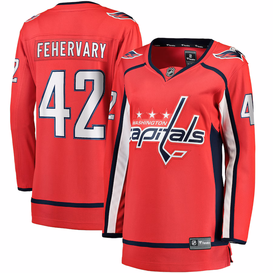 Women's Washington Capitals Martin Fehervary Fanatics Red Home Breakaway Player Jersey