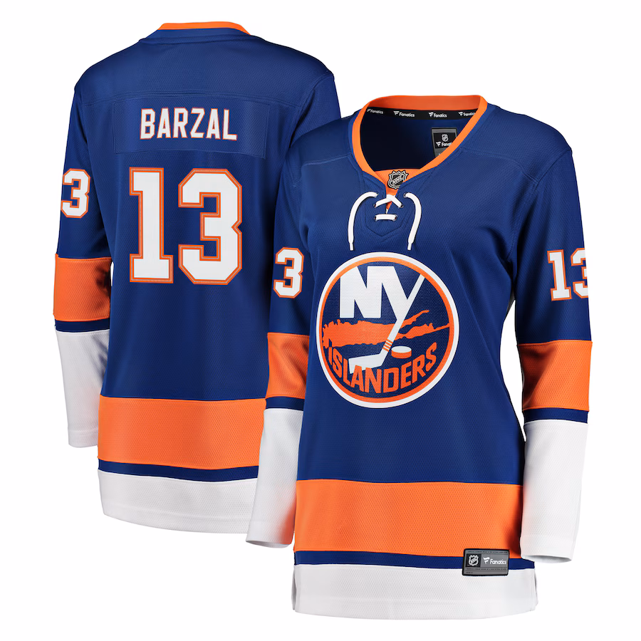 Women's New York Islanders Mathew Barzal Fanatics Royal Breakaway Player Jersey
