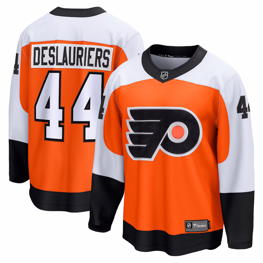 Men's Philadelphia Flyers Nicolas Deslauriers Fanatics Orange Home Breakaway Jersey