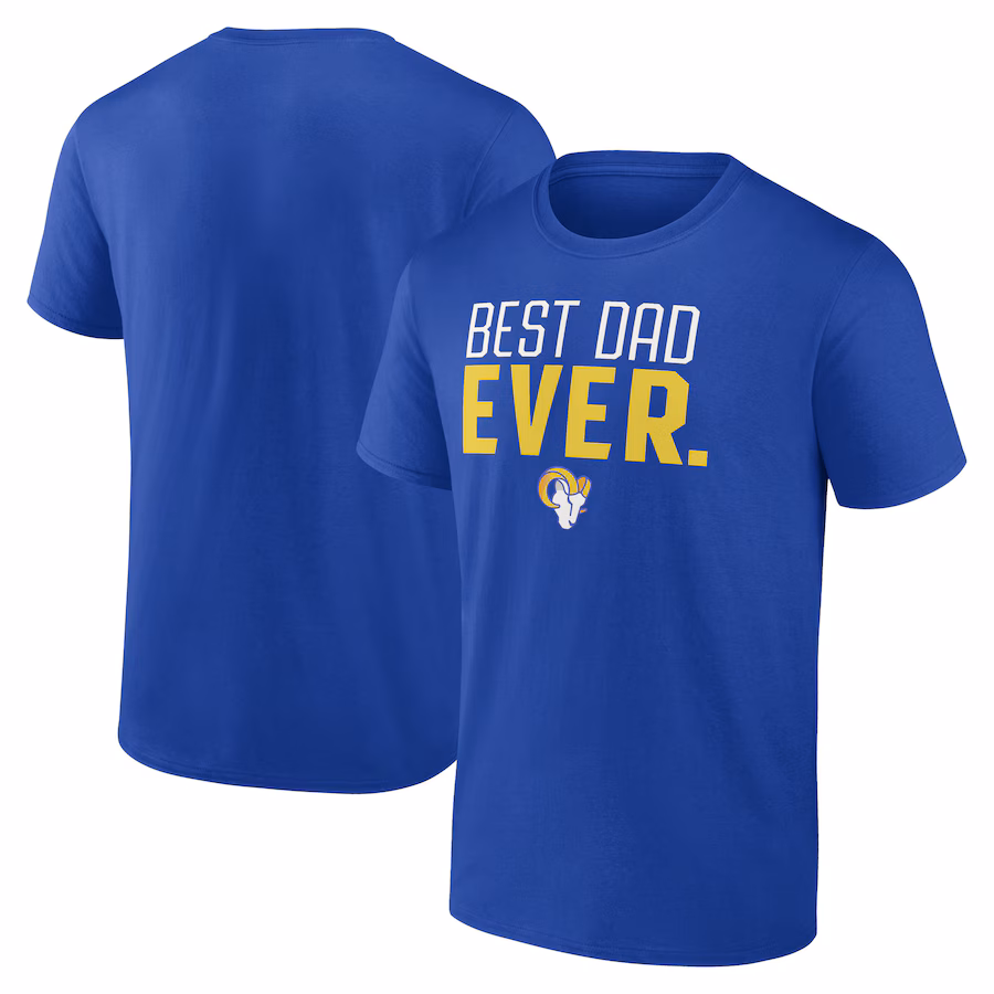 Men's Los Angeles Rams Royal Best Dad Ever Team T-Shirt