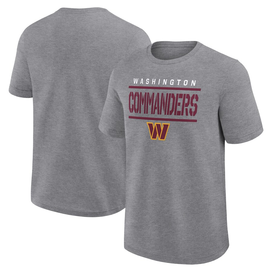 Men's Washington Commanders Fanatics Heather Gray Big & Tall Top Notch T-Shirt
