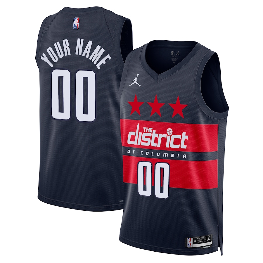 Unisex Washington Wizards Jordan Brand Navy 2024/25 Custom Swingman Jersey - Statement Edition