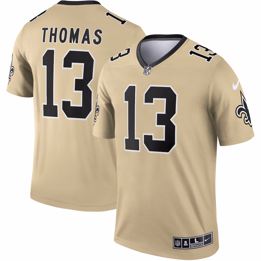 Men's New Orleans Saints Michael Thomas Nike Gold Inverted Legend Player Performance Top