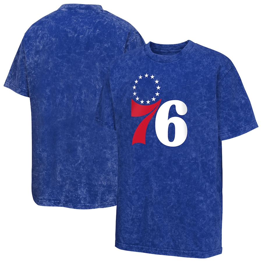 Youth Philadelphia 76ers  Royal Rugged Defense T-Shirt