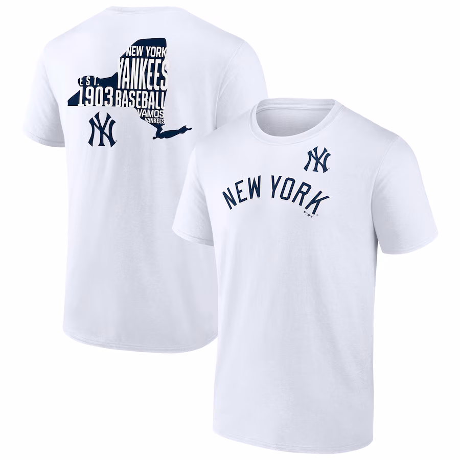 Men's New York Yankees White Team Hot Shot T-Shirt
