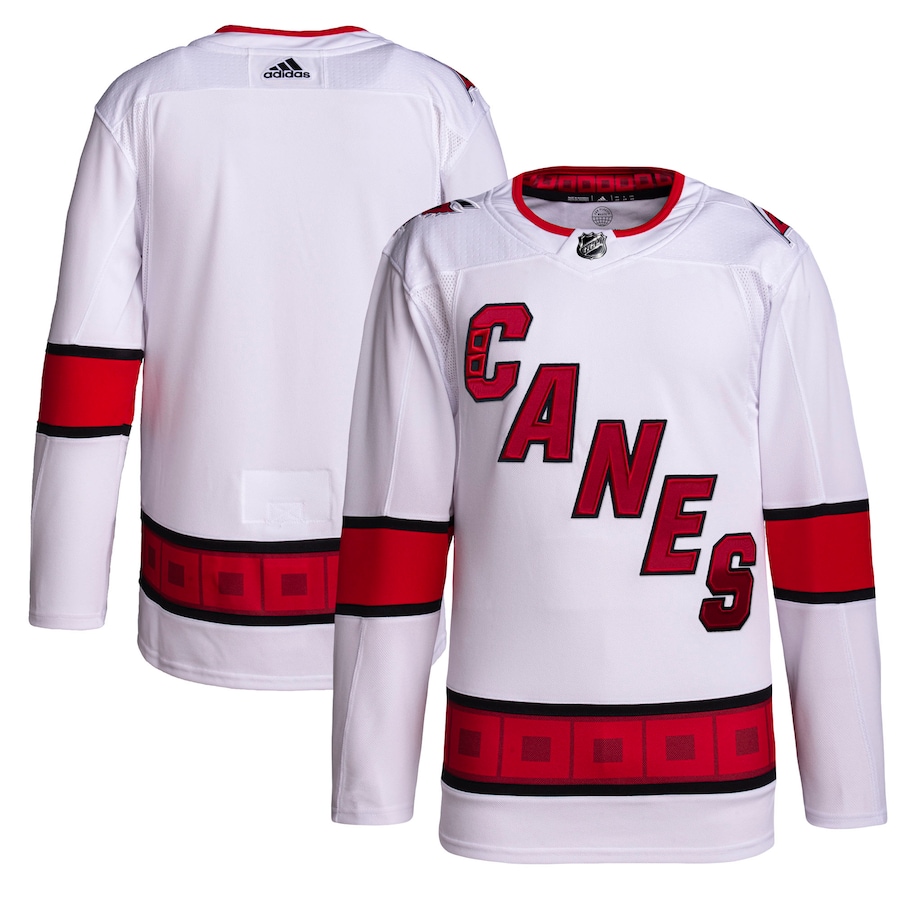 Men's Carolina Hurricanes adidas White Away Primegreen Authentic Jersey