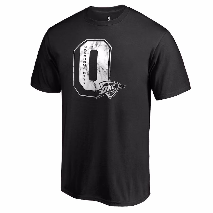 Men's Oklahoma City Thunder Black Letterman T-Shirt