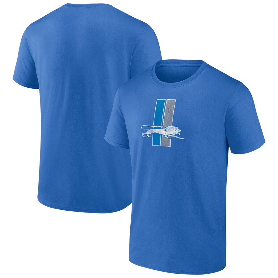 Men's Detroit Lions  Blue Throwback T-Shirt