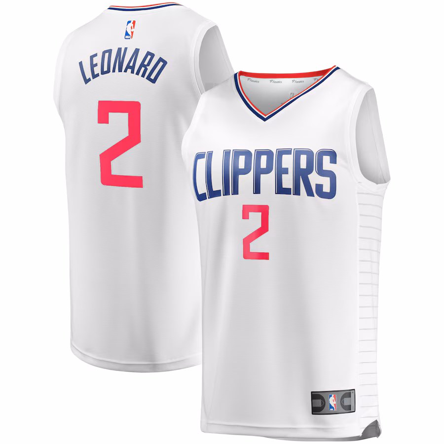 Men's LA Clippers Kawhi Leonard Fanatics White Fast Break Replica Player Jersey - Association Edition