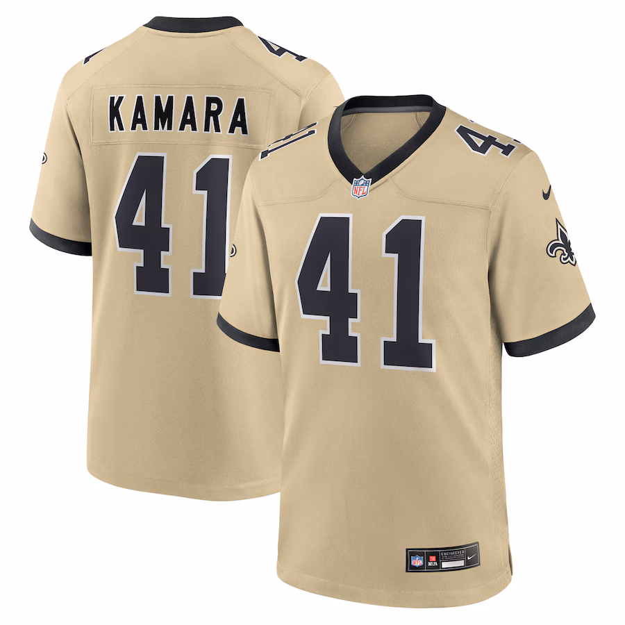 Youth New Orleans Saints Alvin Kamara Nike Gold Gameday Golds Alternate Game Player Jersey