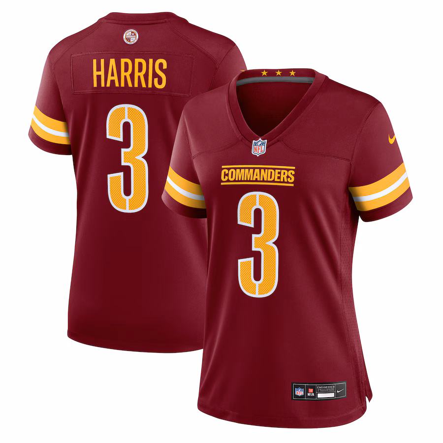 Women's Washington Commanders Will Harris Nike Burgundy Team Game Jersey
