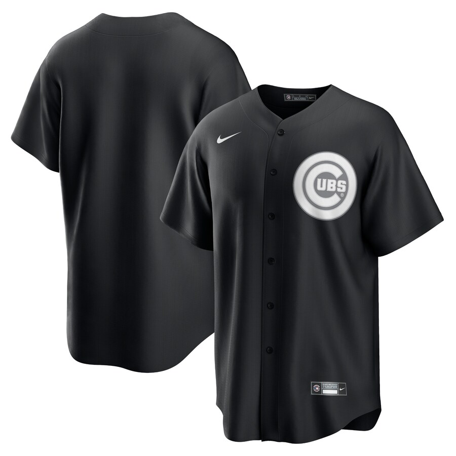 Men's Chicago Cubs Nike Black Lights Out Replica Jersey
