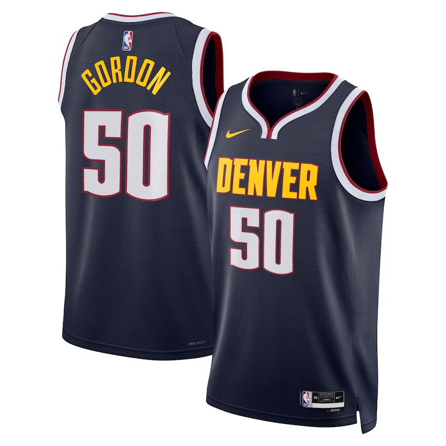Unisex Denver Nuggets Aaron Gordon Nike Navy Swingman Replica Jersey - Icon Edition