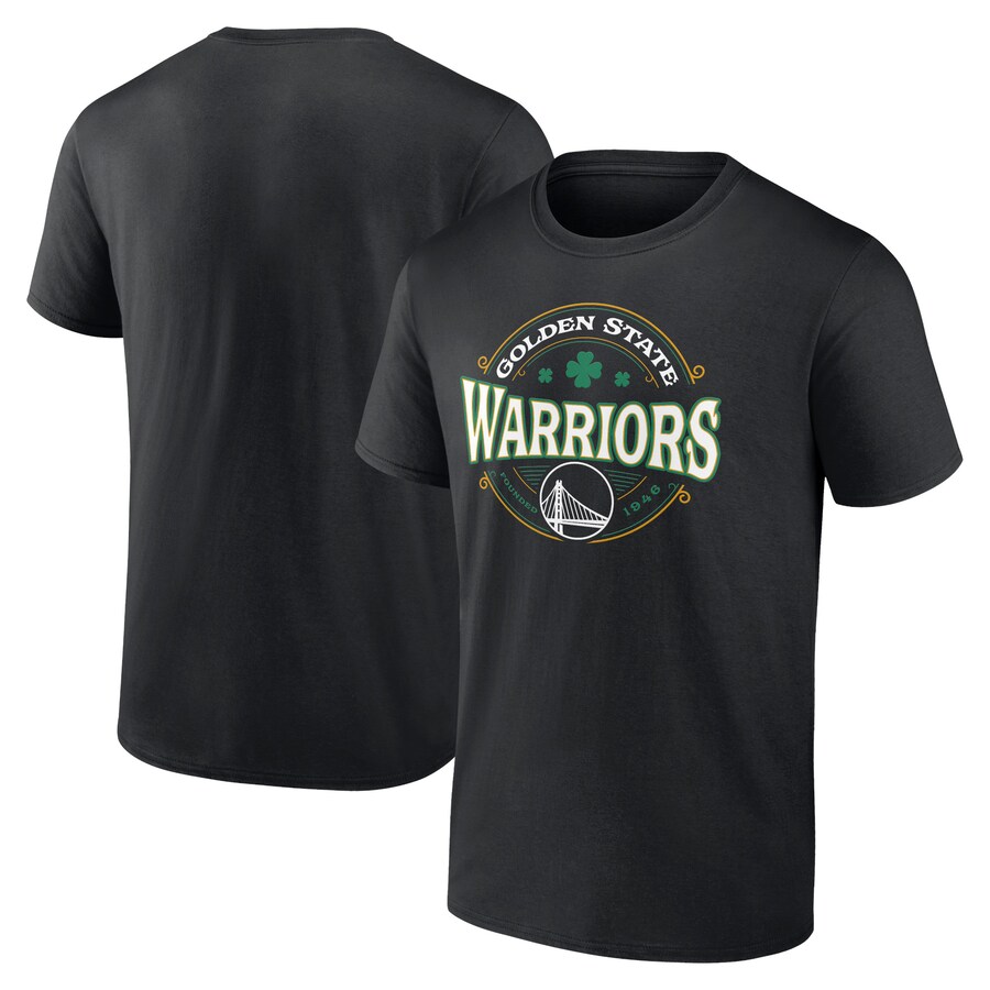 Men's Golden State Warriors Black St. Patrick's Day Lucky T-Shirt