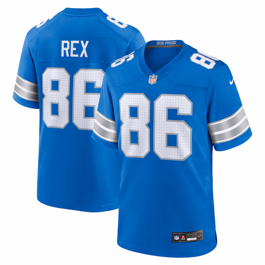 Men's Detroit Lions Isaac Rex Nike  Blue Game Jersey