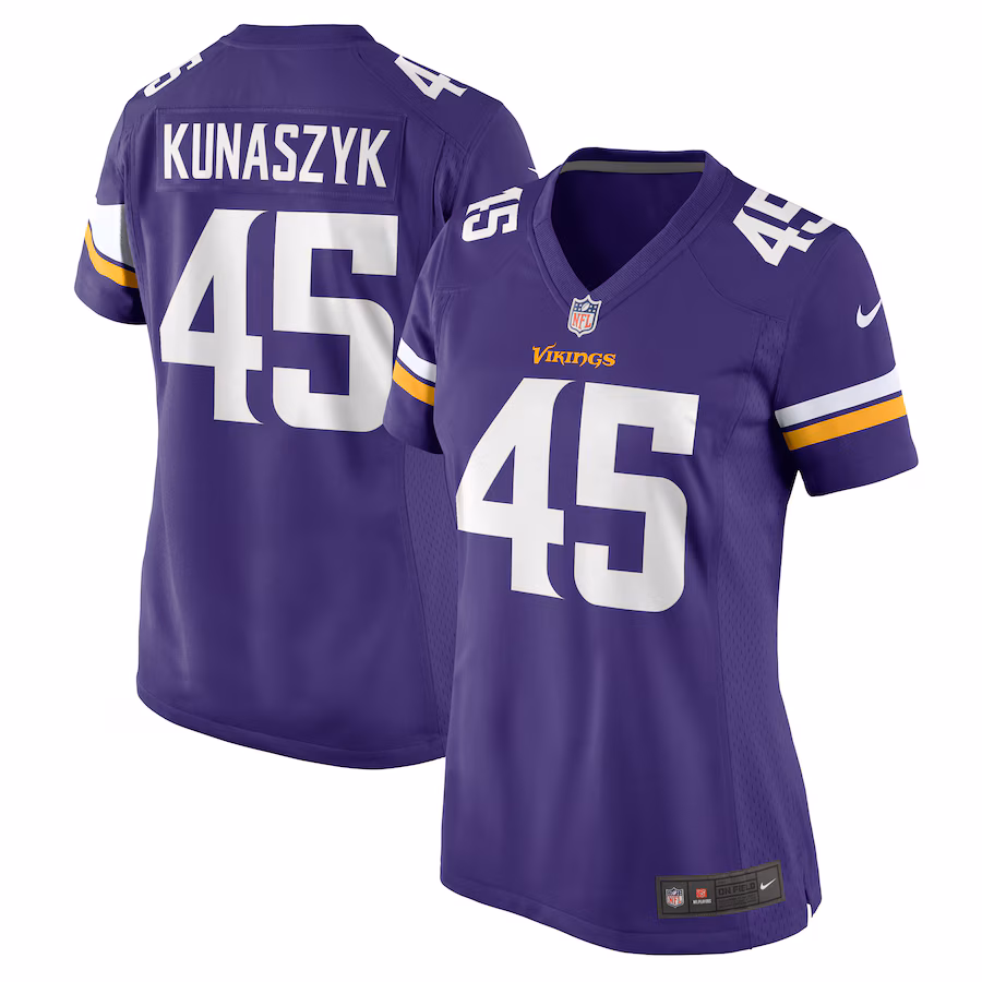 Women's Minnesota Vikings Jordan Kunaszyk Nike Purple Game Jersey